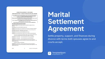 Marital Settlement Agreement