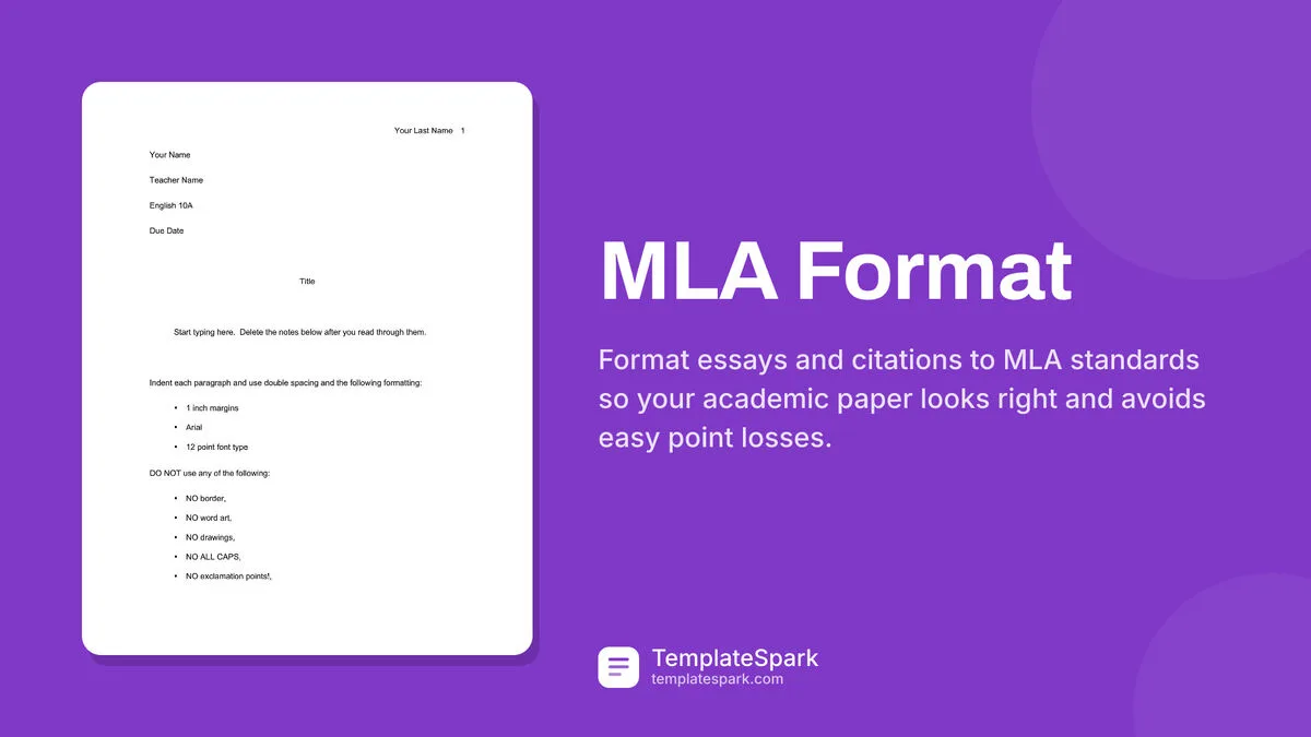 MLA Format MLA Format