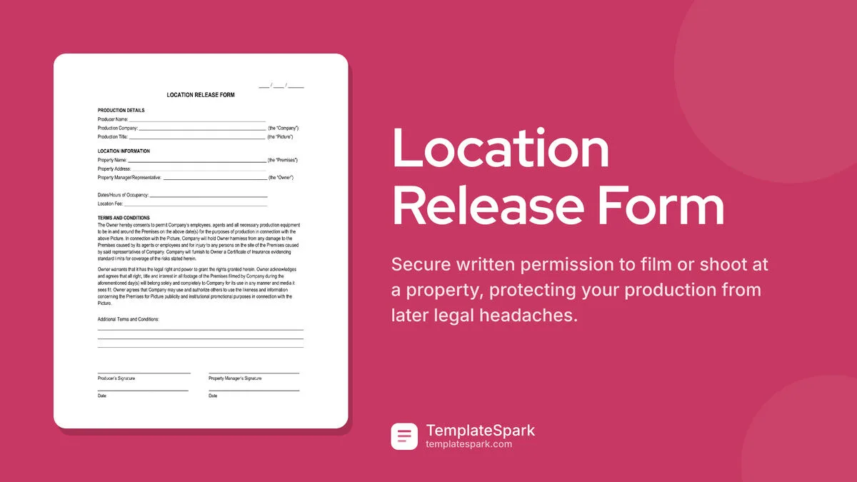 Location Release Form Location Release Form