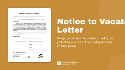 Notice to Vacate Letter