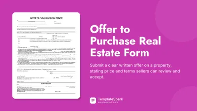 Offer to Purchase Real Estate Form