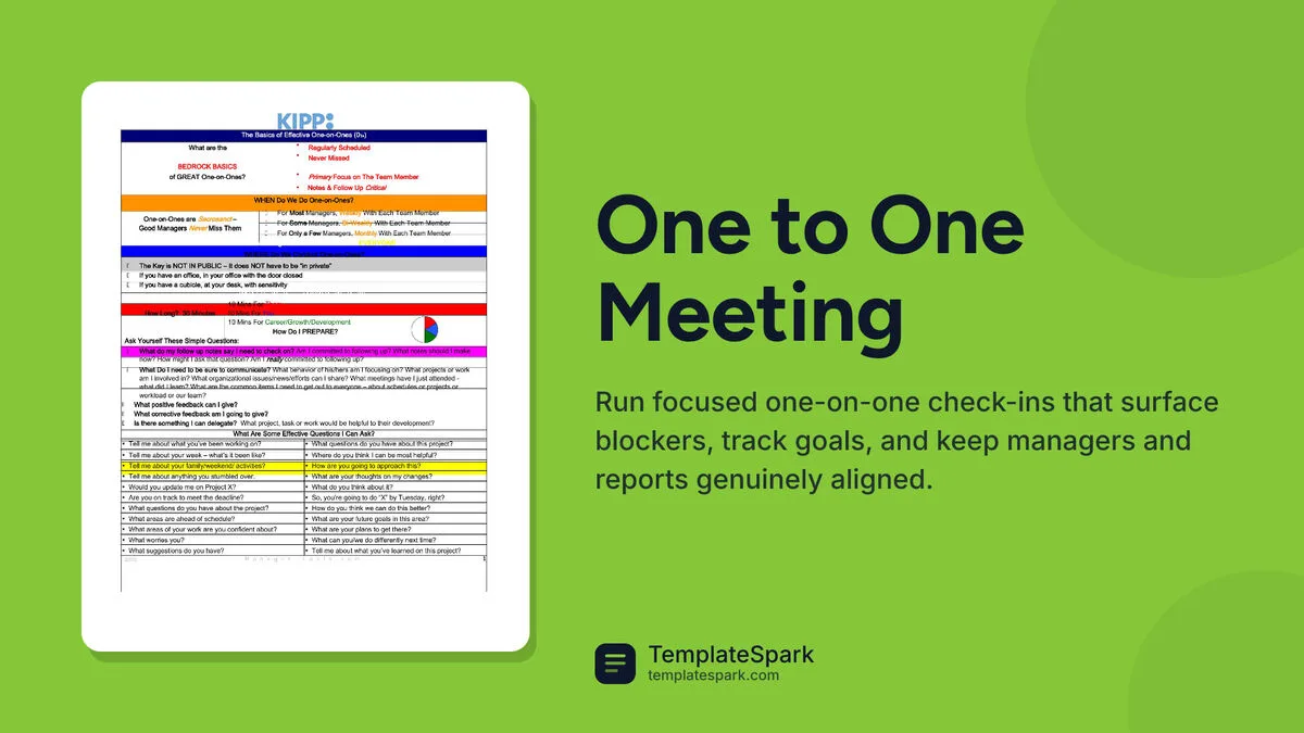 One to One Meeting One to One Meeting