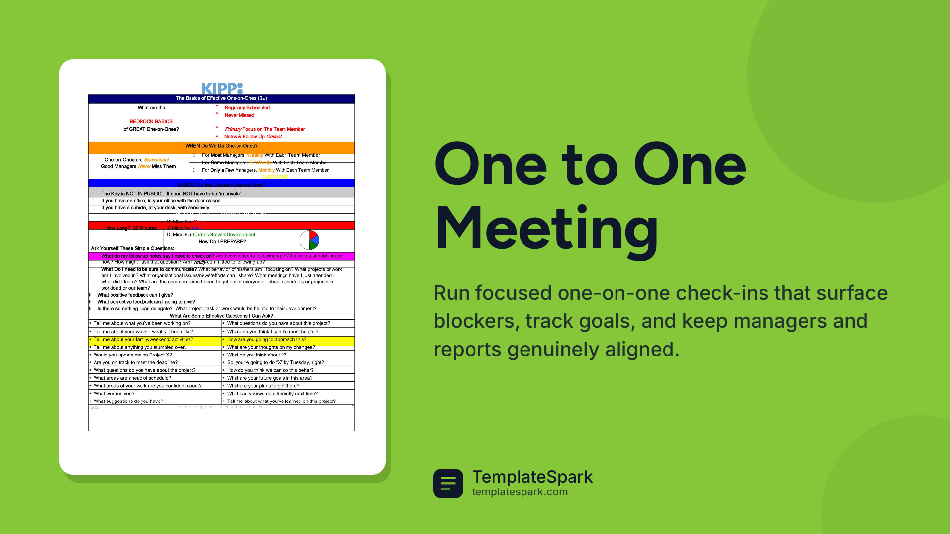 One to One Meeting preview