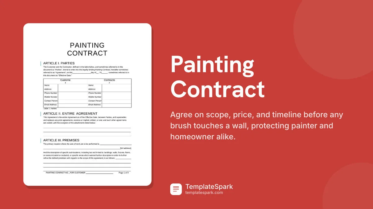 Painting Contract Painting Contract