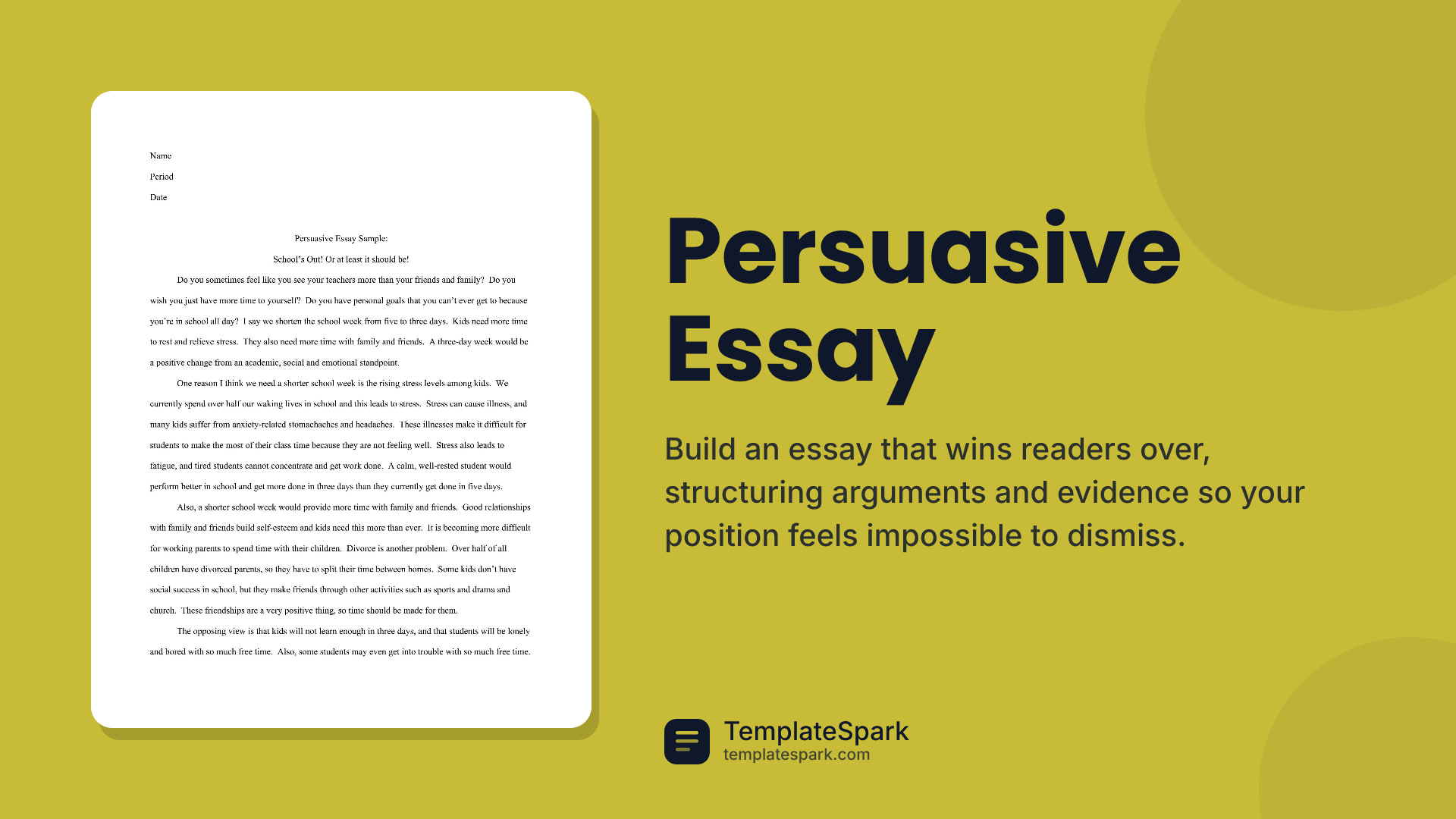Persuasive Essay preview
