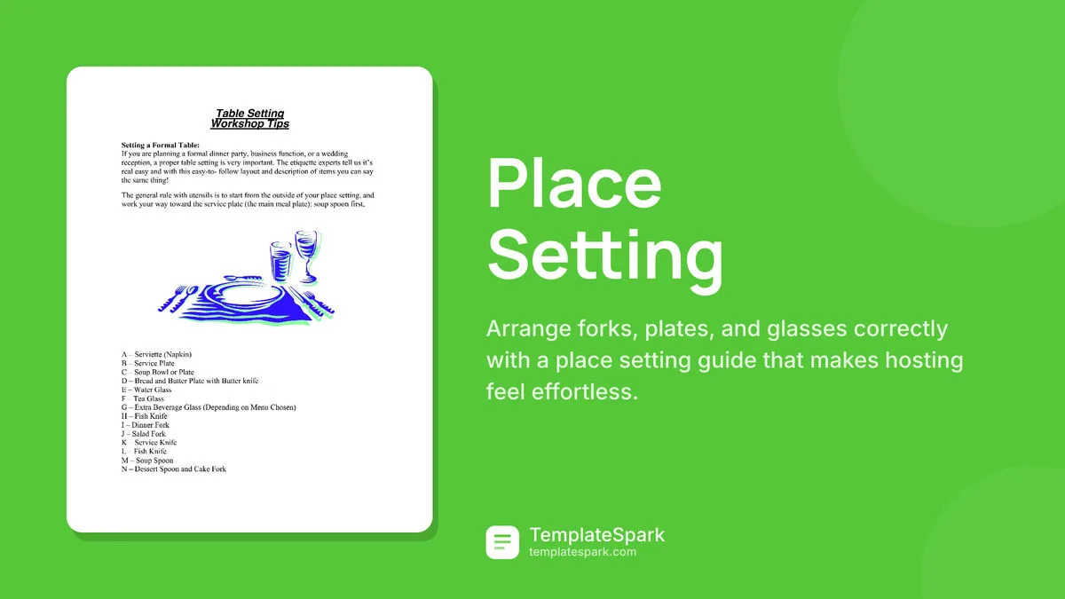 Place Setting Place Setting