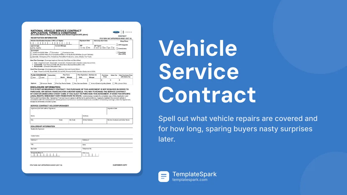 Vehicle Service Contract Vehicle Service Contract