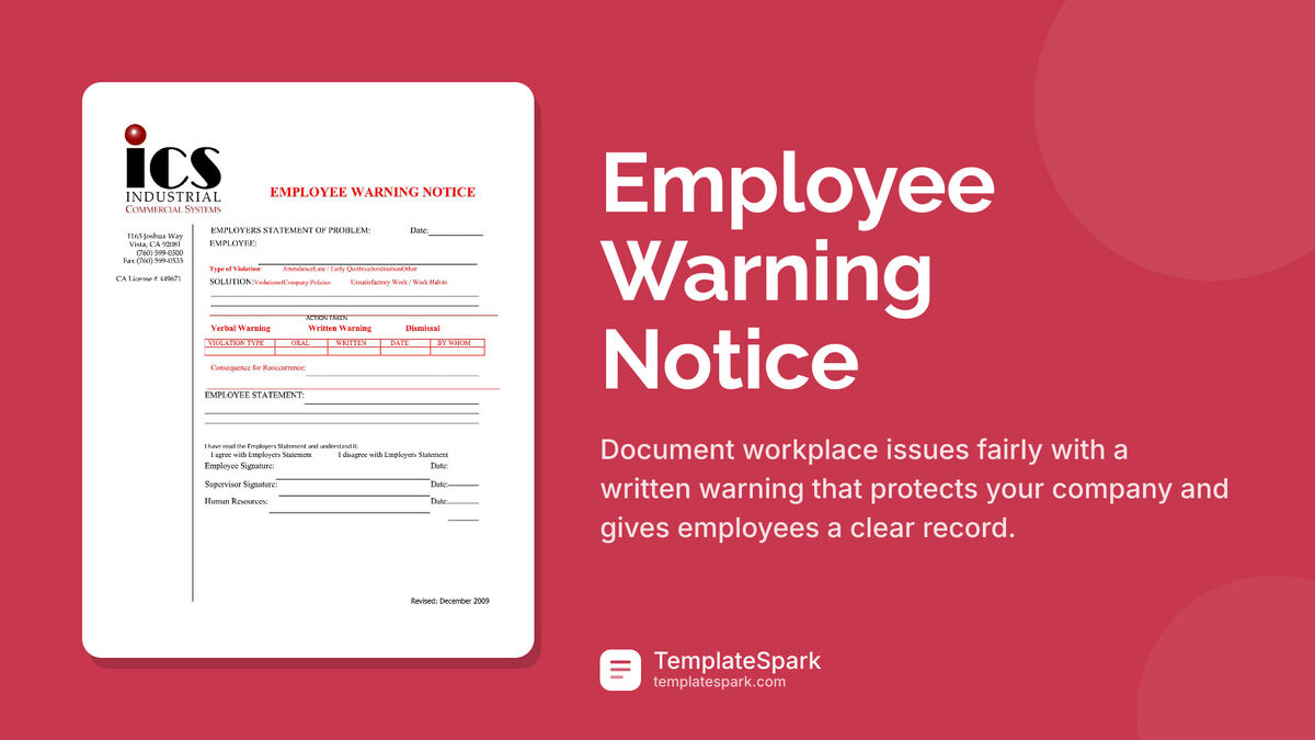 Employee Warning Notice