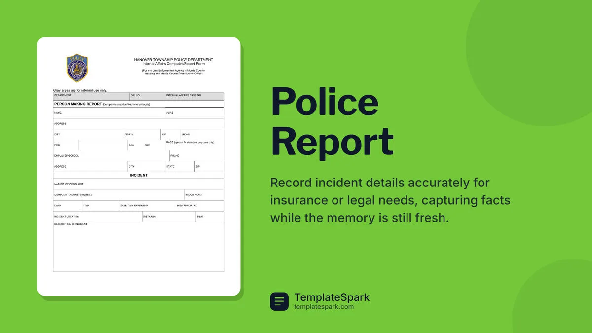 Police Report Police Report