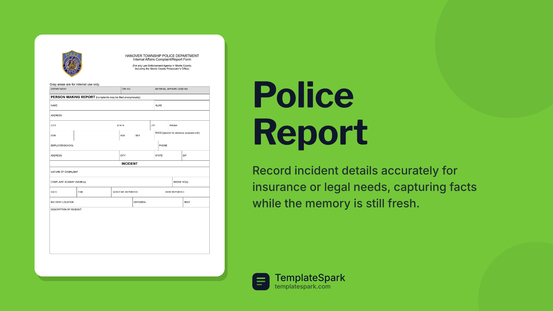 Police Report preview