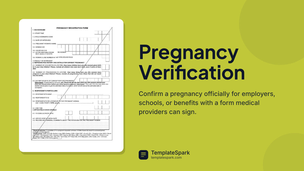 Pregnancy Verification