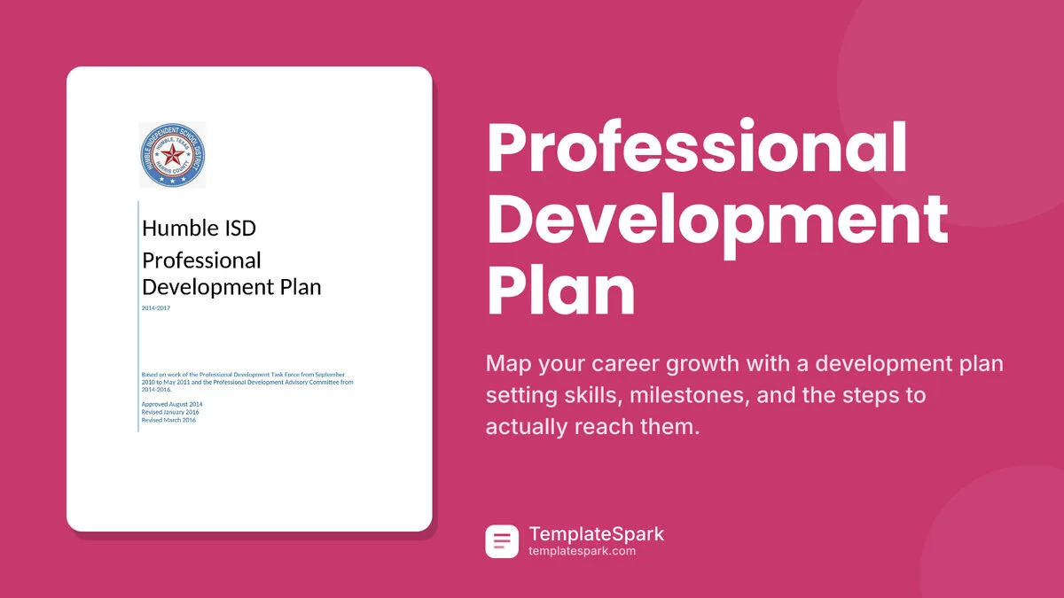 Professional Development Plan Professional Development Plan