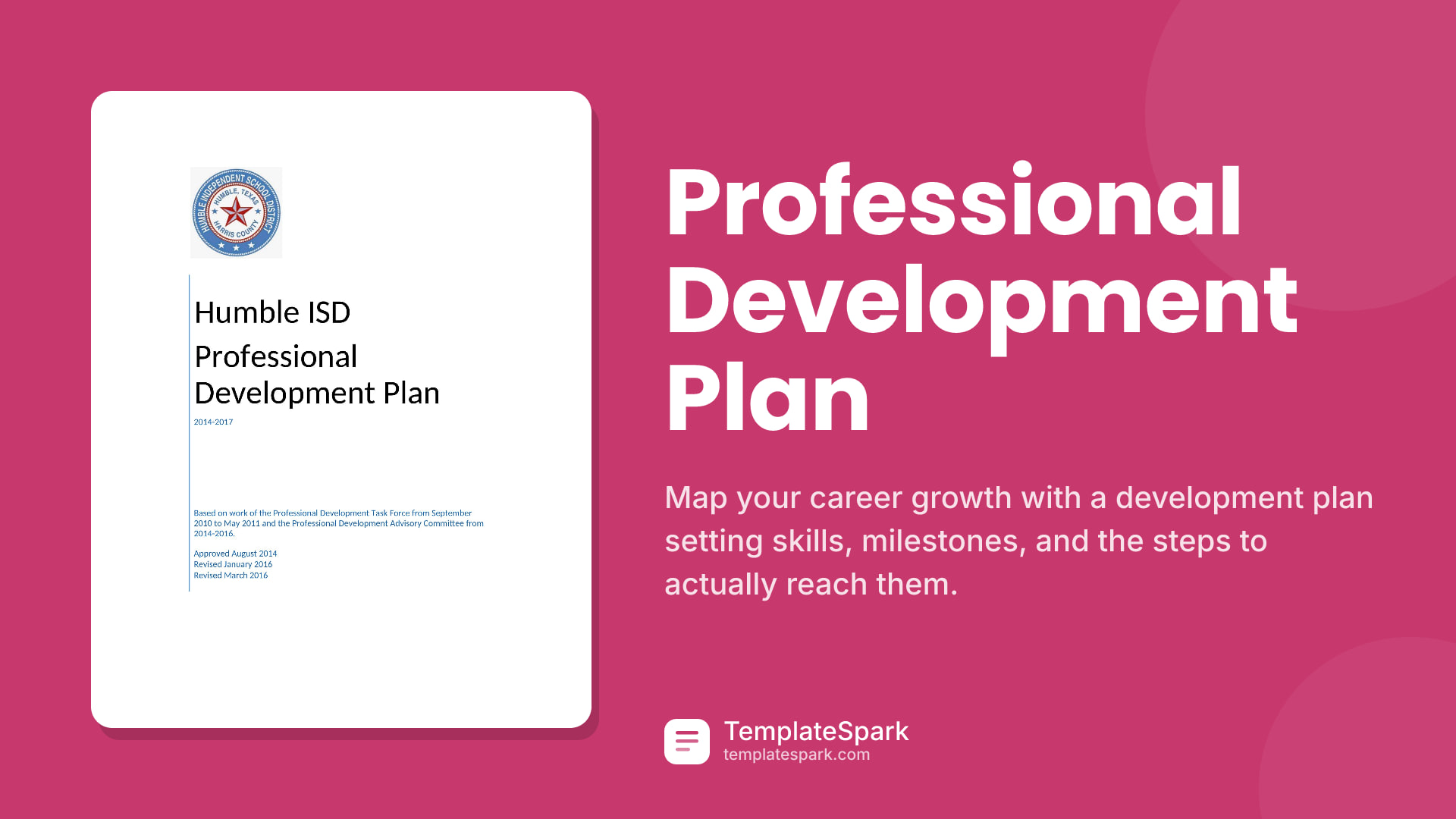 Professional Development Plan preview