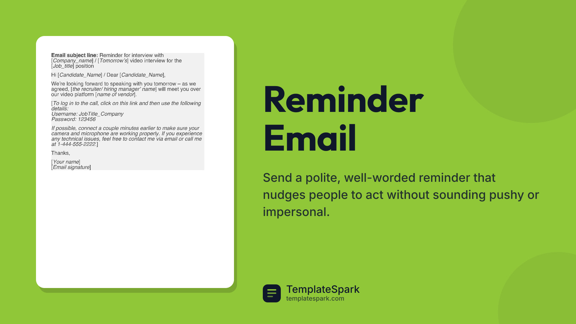 Reminder Email