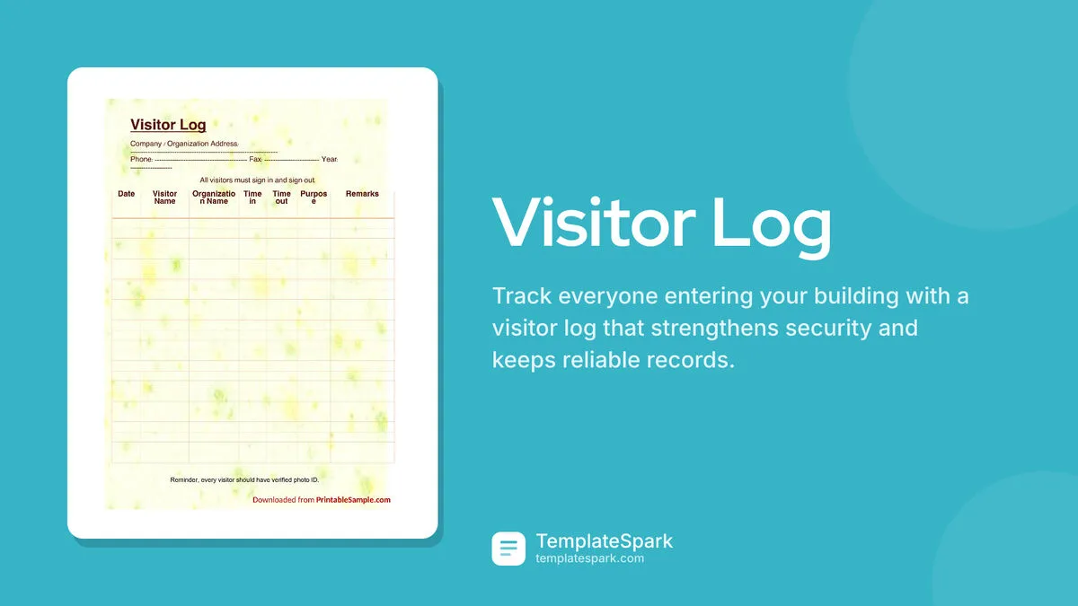 Visitor Log Visitor Log
