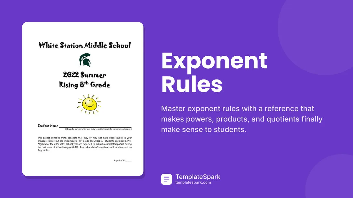 Exponent Rules Exponent Rules