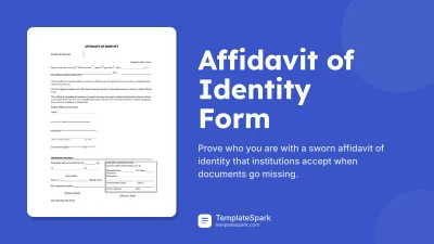 Affidavit of Identity Form