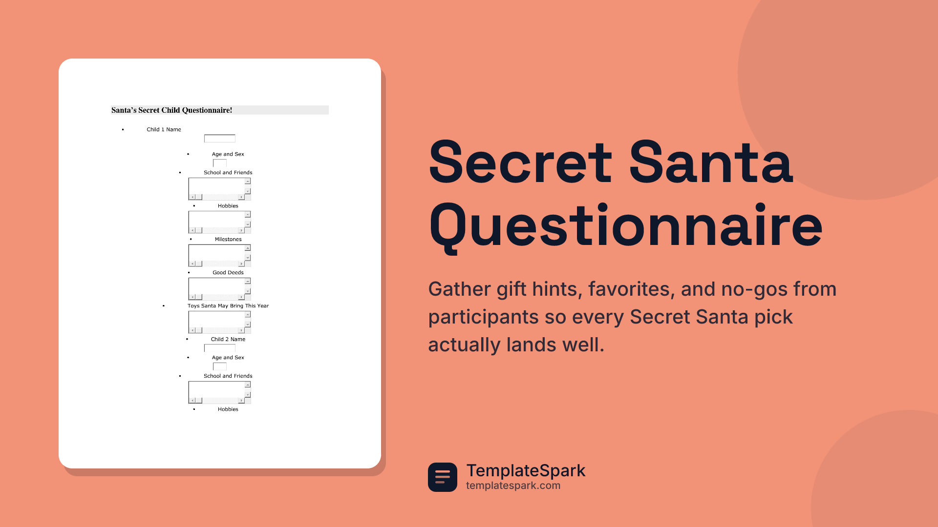 Secret Santa Questionnaire