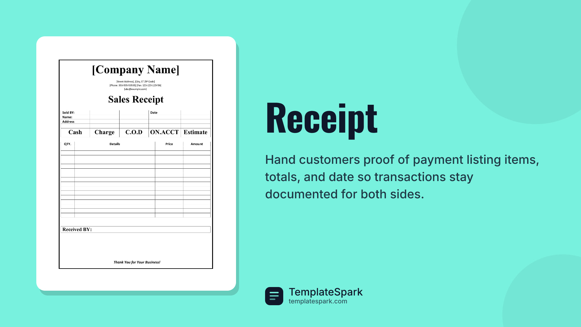Receipt preview