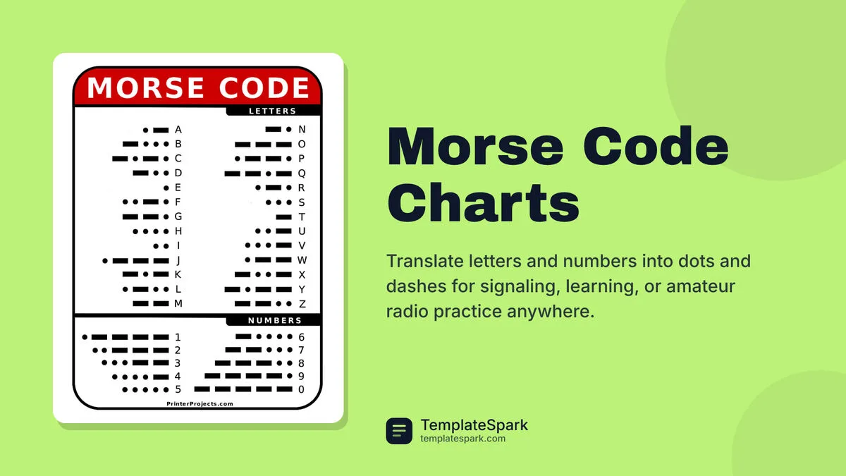 Morse Code Charts Morse Code Charts
