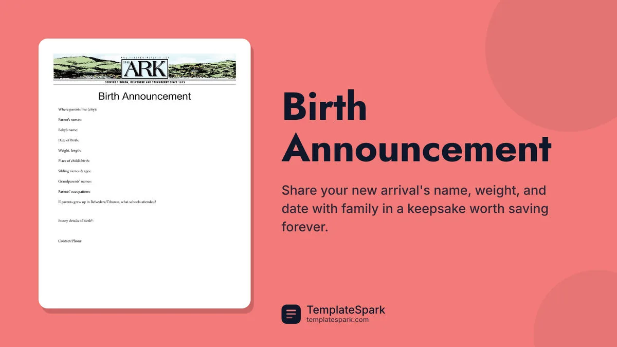 Birth Announcement Birth Announcement