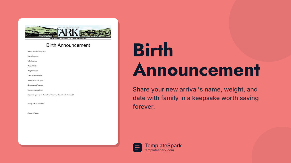 Birth Announcement