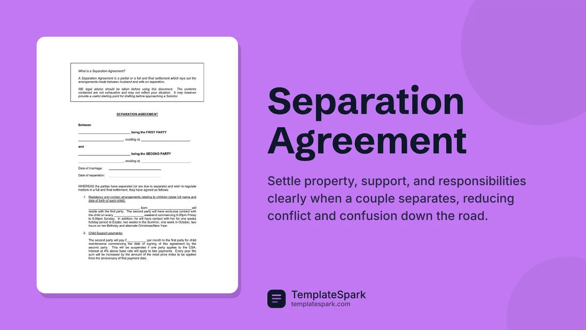 Separation Agreement Separation Agreement