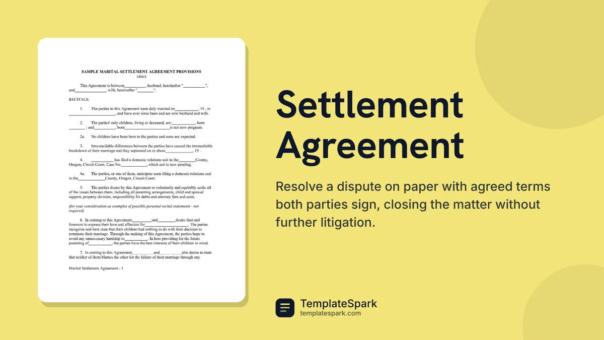 Settlement Agreement Settlement Agreement