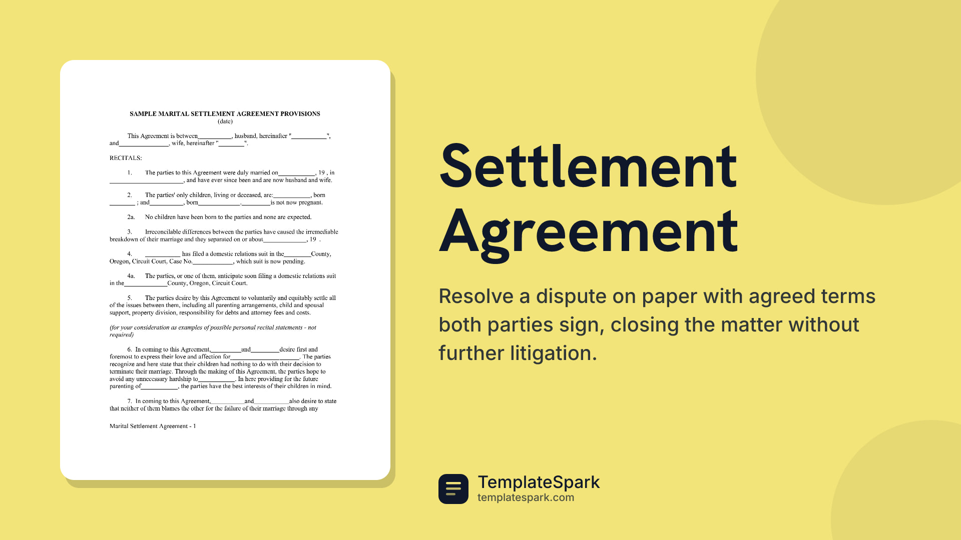Settlement Agreement