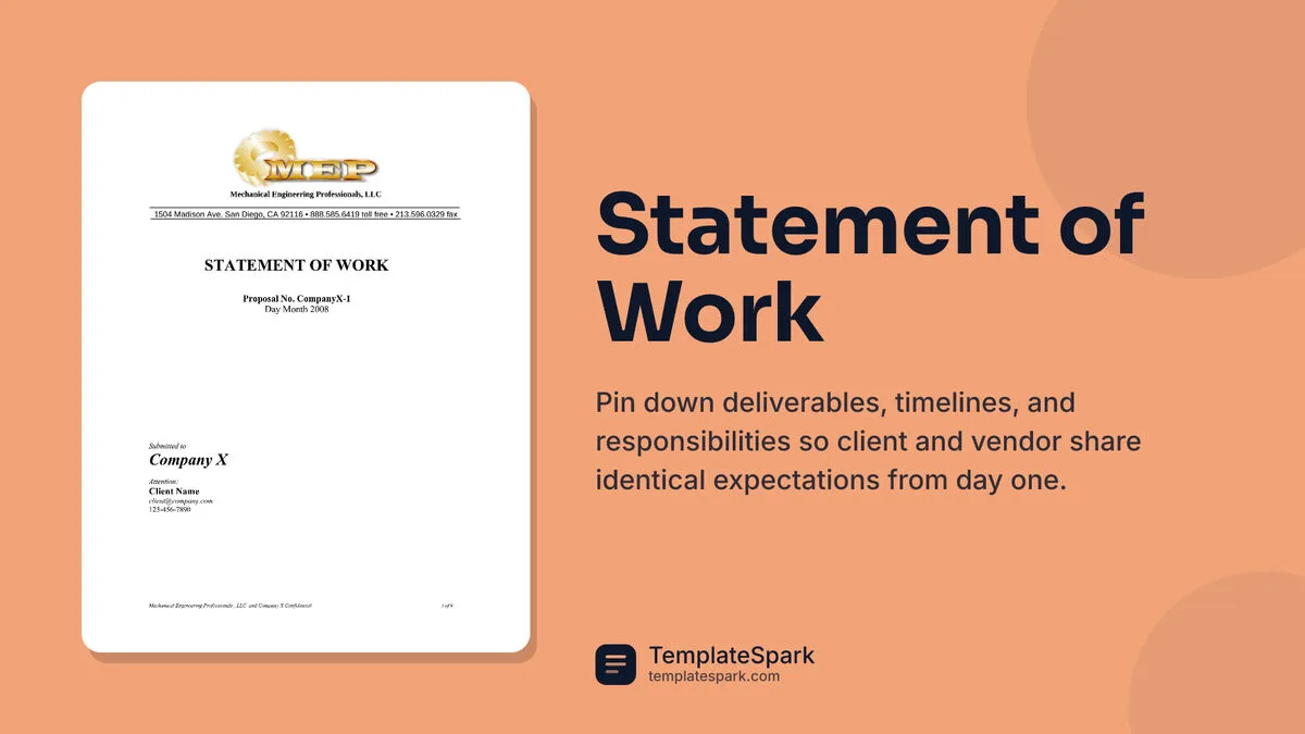 Statement of Work Statement of Work