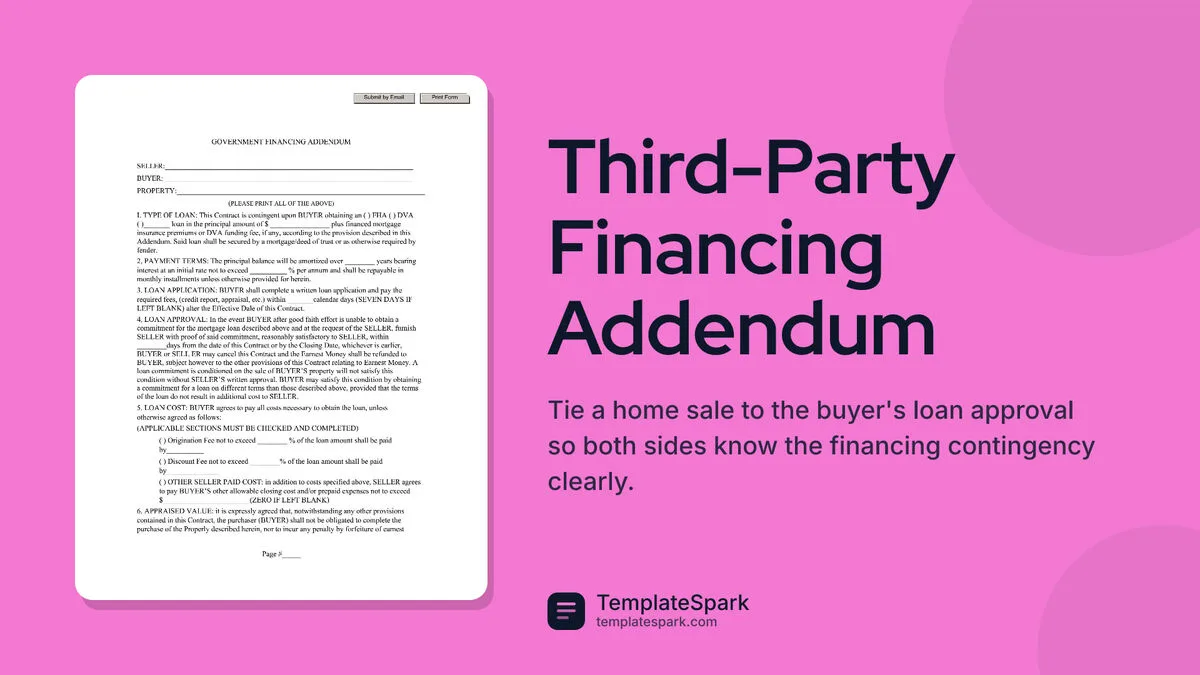 Third-Party Financing Addendum Third-Party Financing Addendum