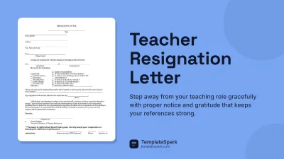 Teacher Resignation Letter