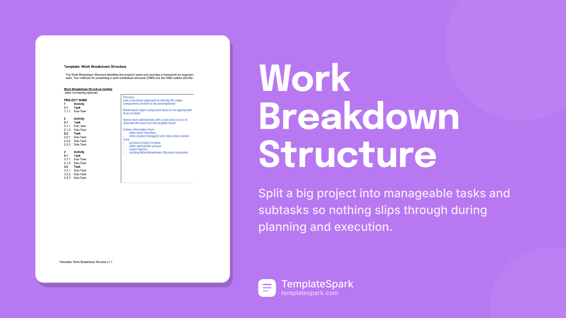 Work Breakdown Structure