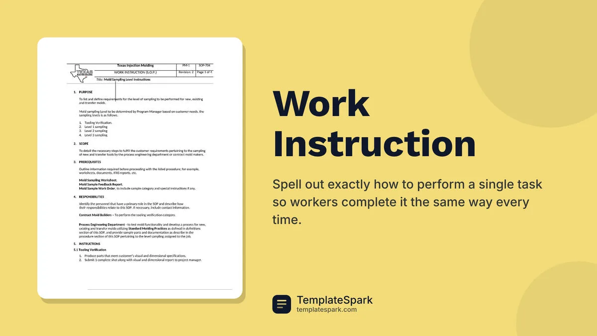 Work Instruction Work Instruction