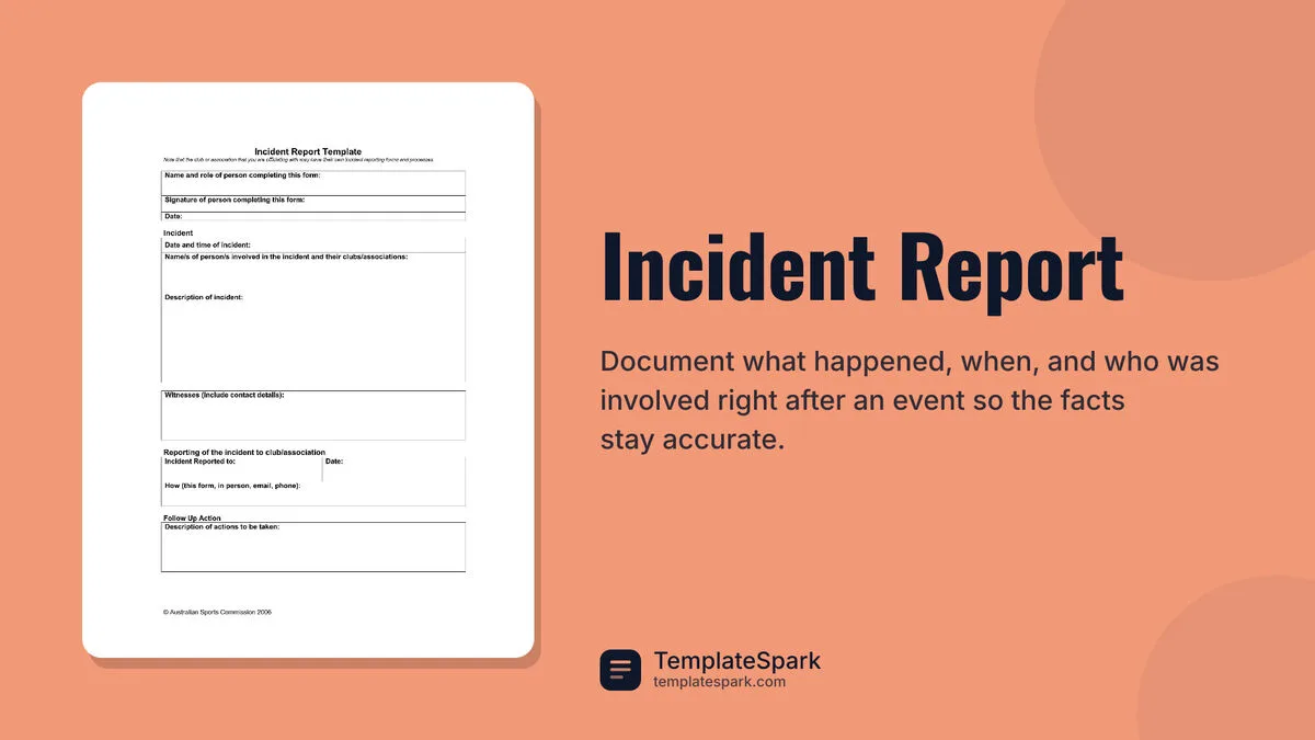 Incident Report Incident Report