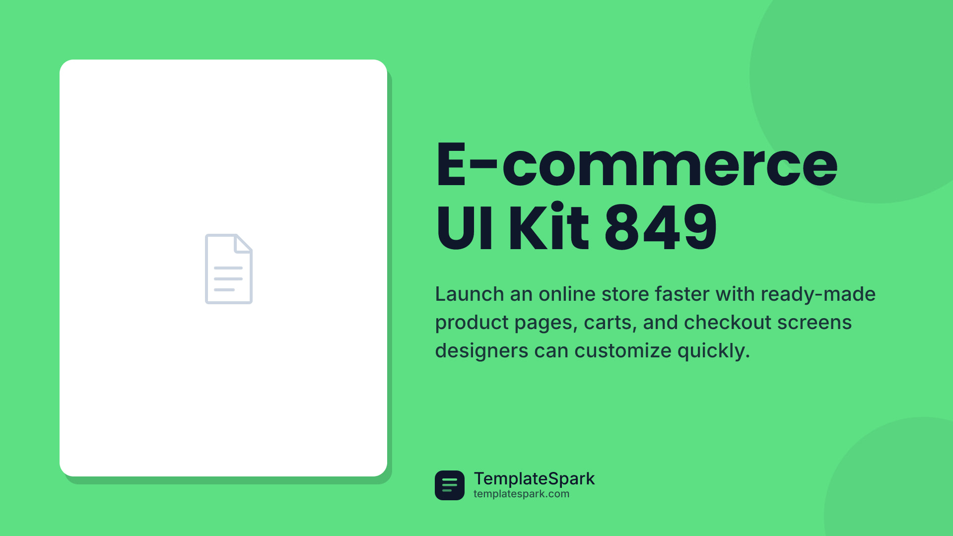 E-commerce UI Kit 849