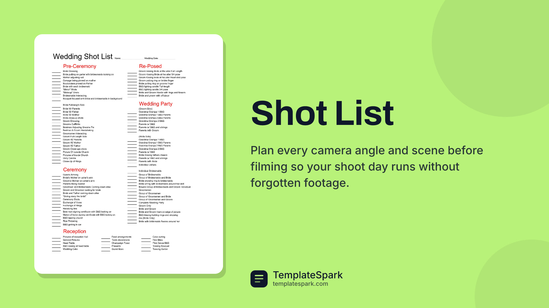 Shot List