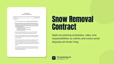 Snow Removal Contract