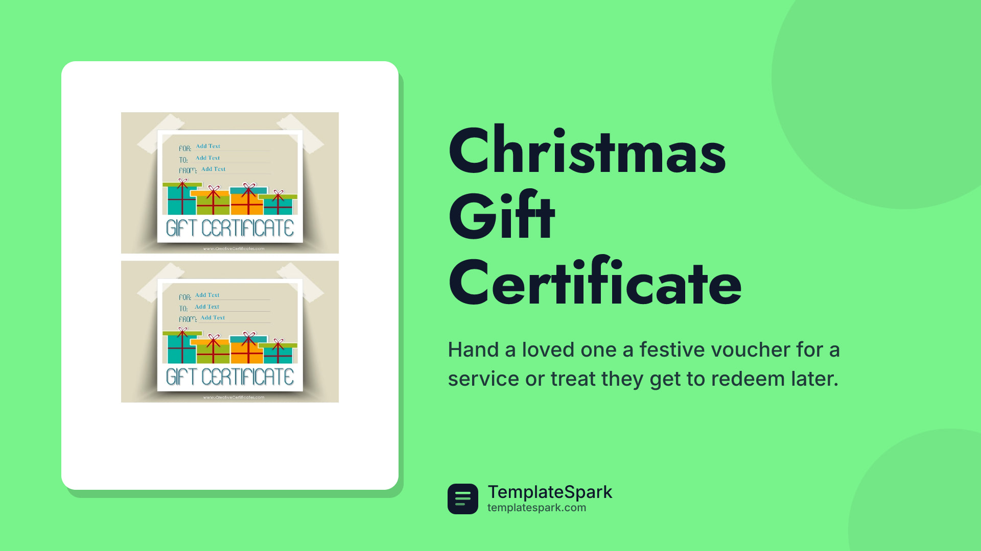 Christmas Gift Certificate