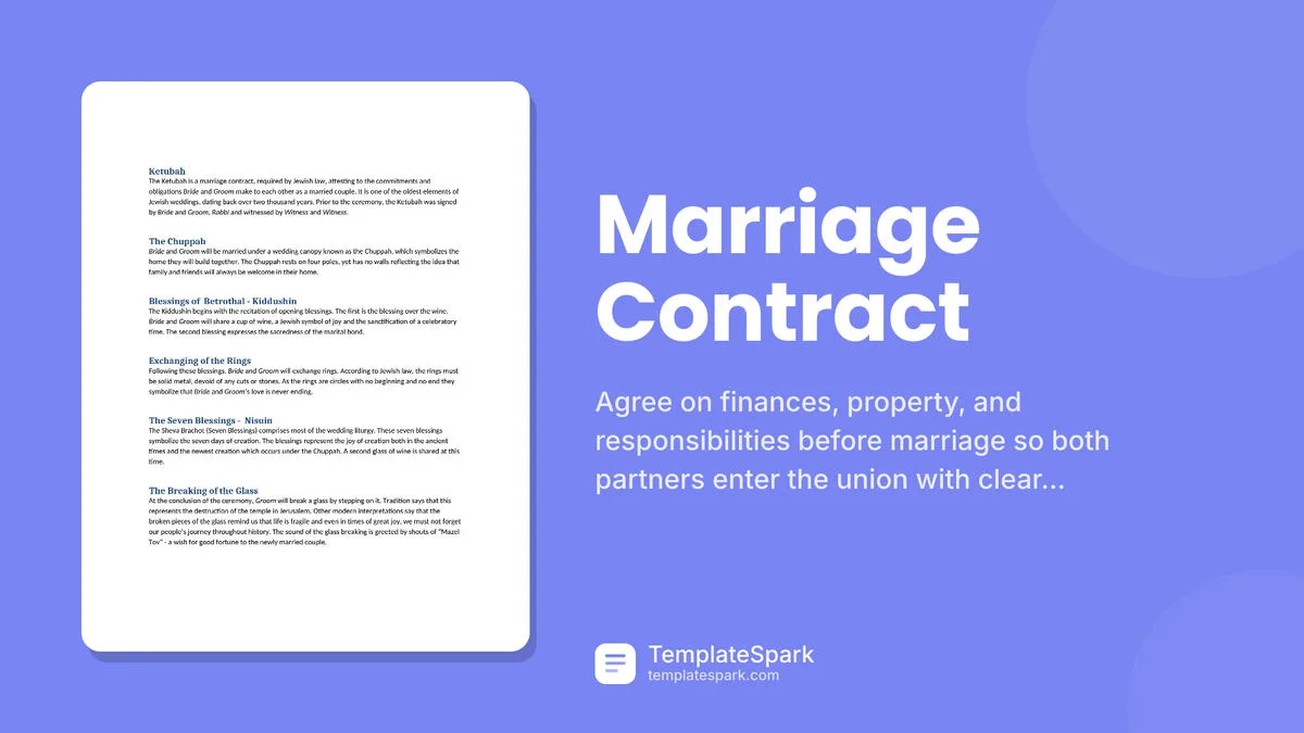 Marriage Contract Marriage Contract