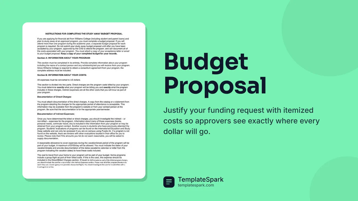 Budget Proposal Budget Proposal