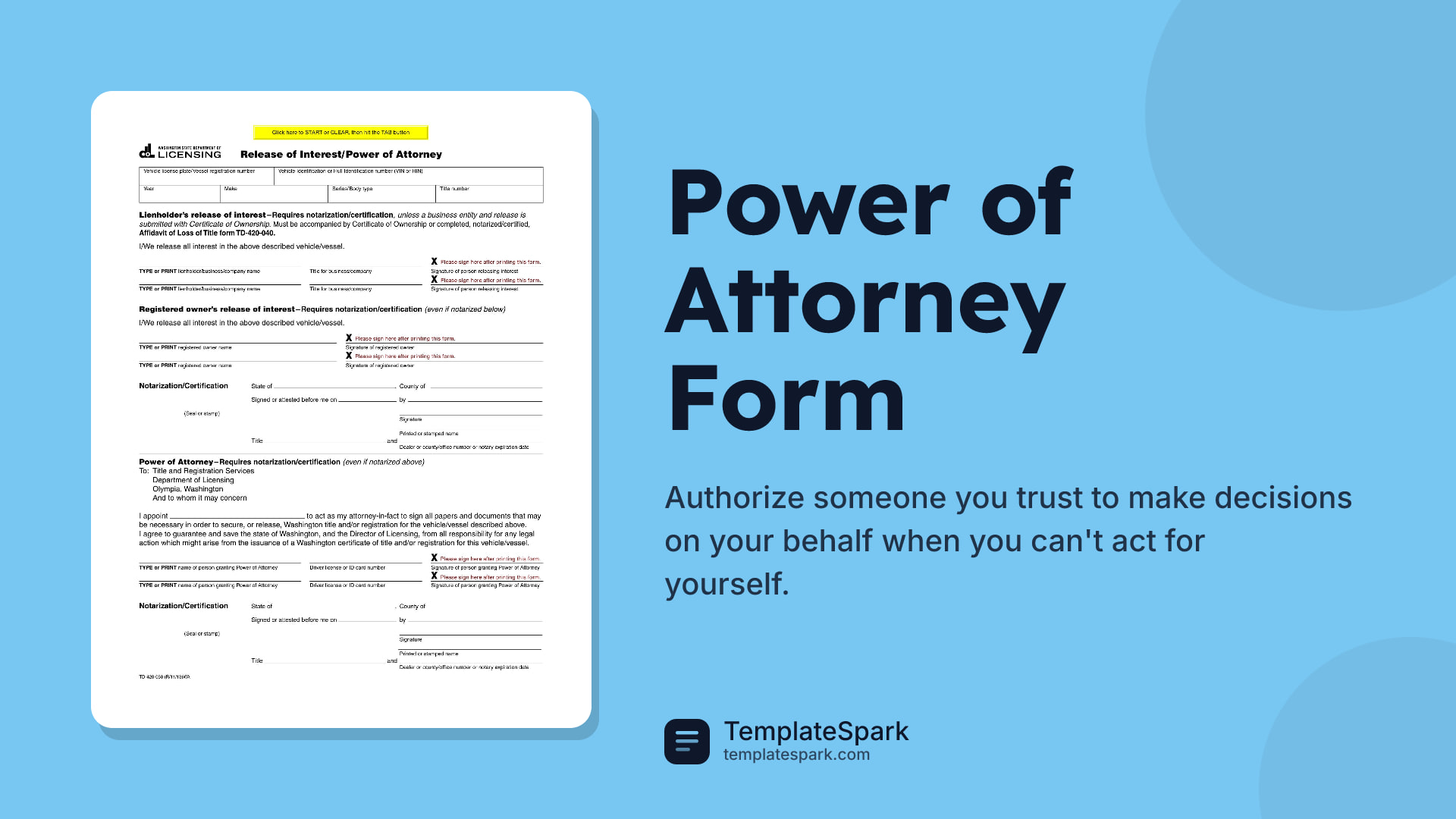 Power of Attorney Form