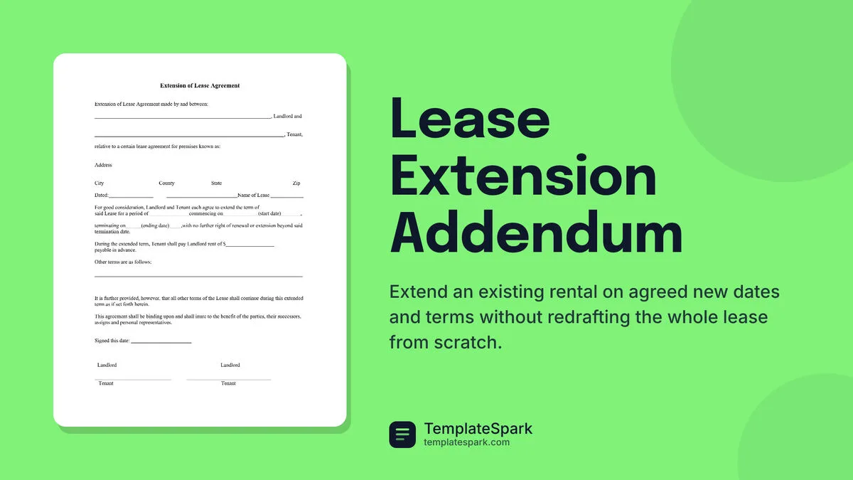 Lease Extension Addendum