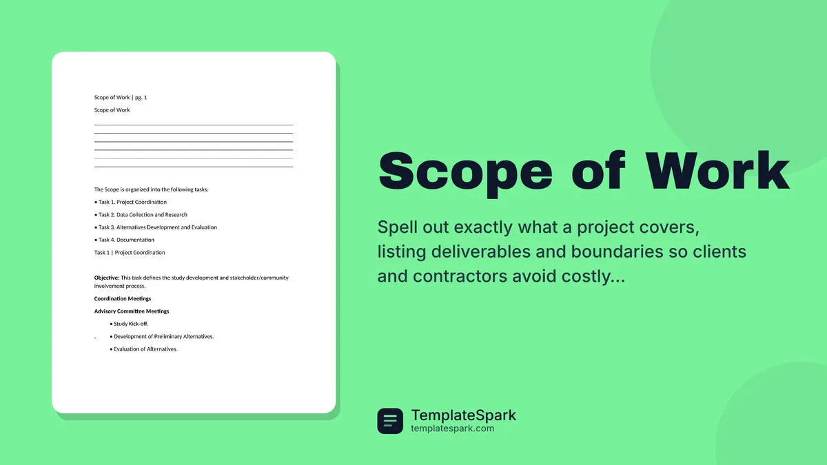 Scope of Work Scope of Work