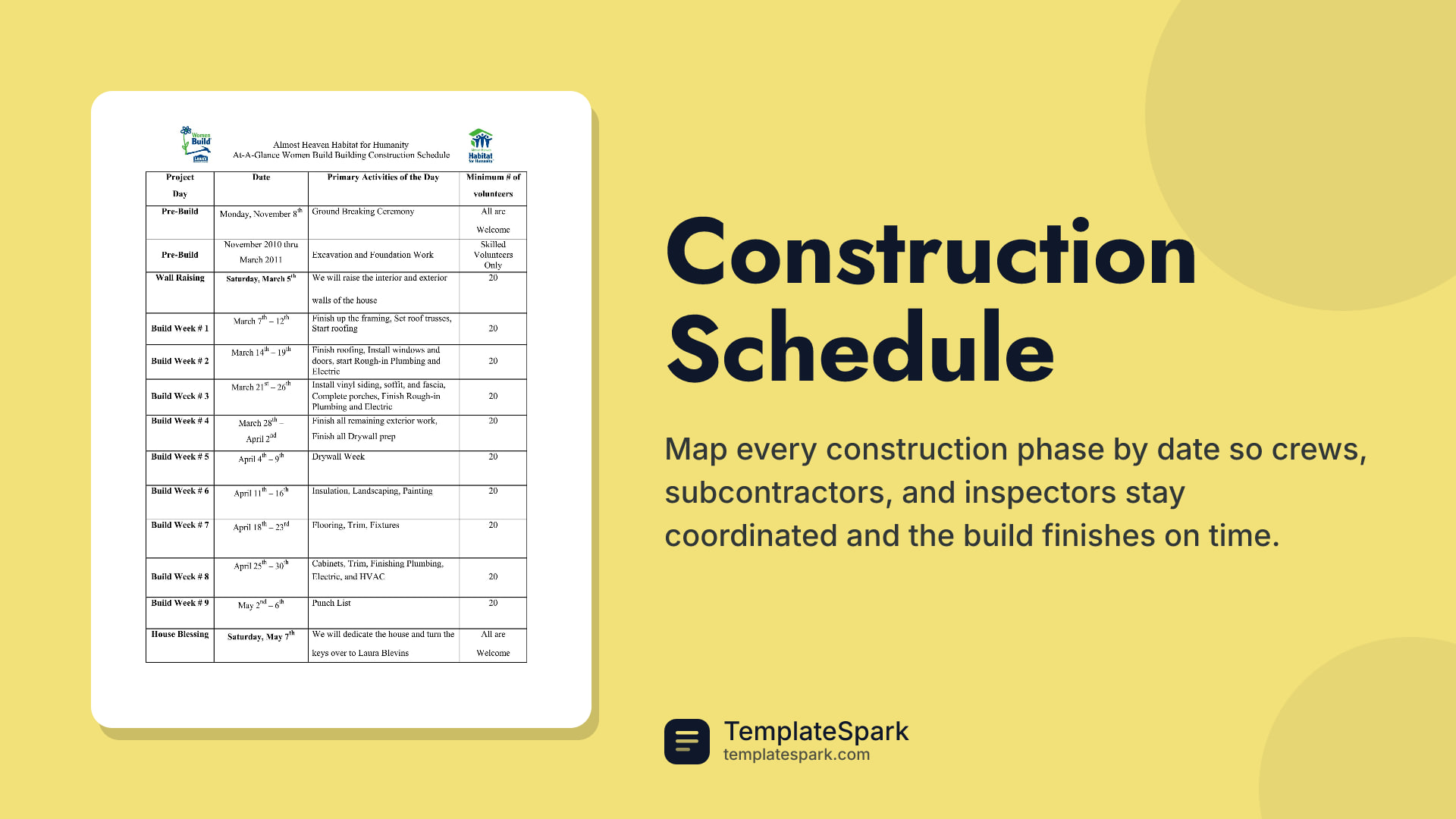 Construction Schedule preview