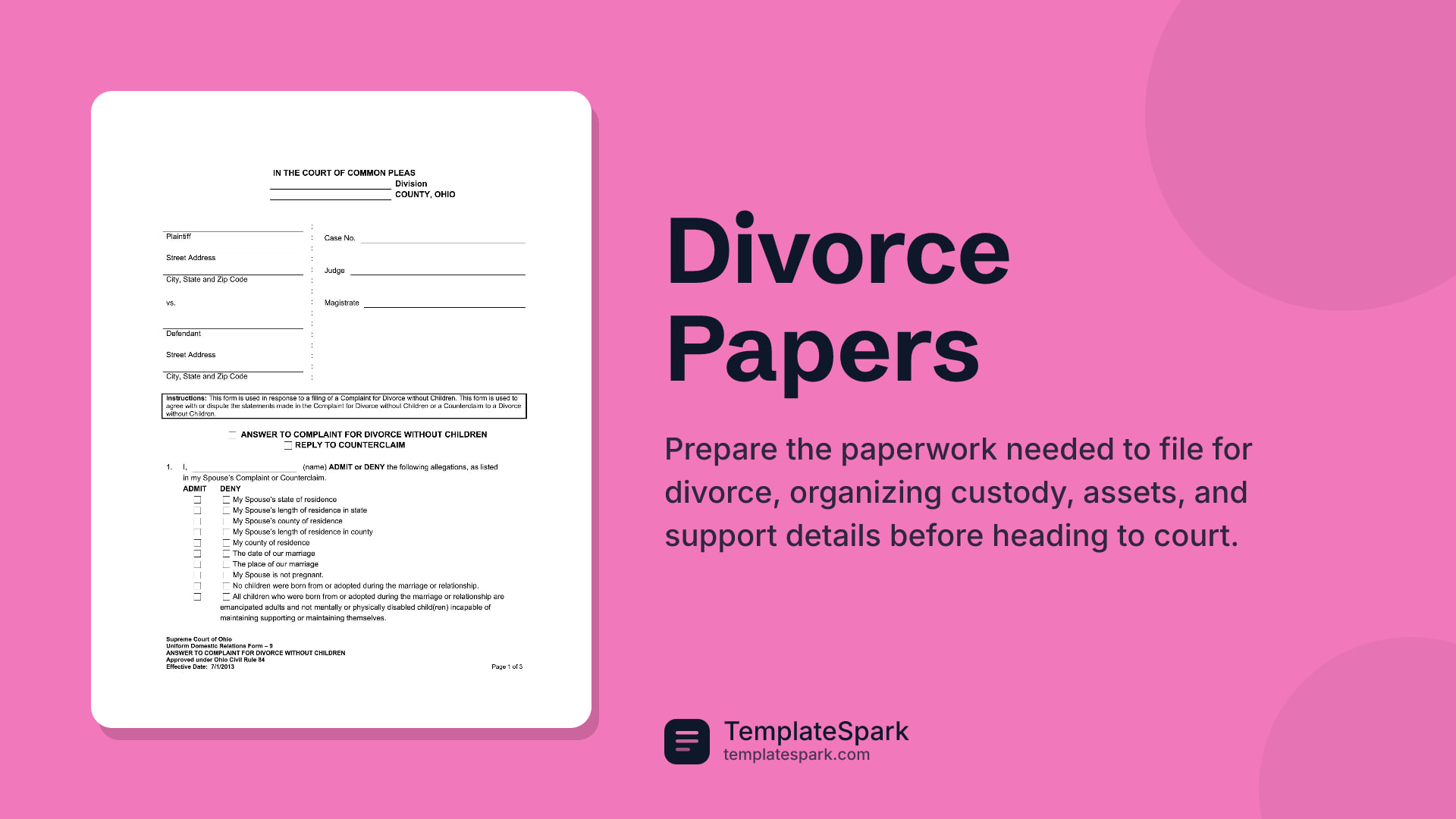 Divorce Papers preview