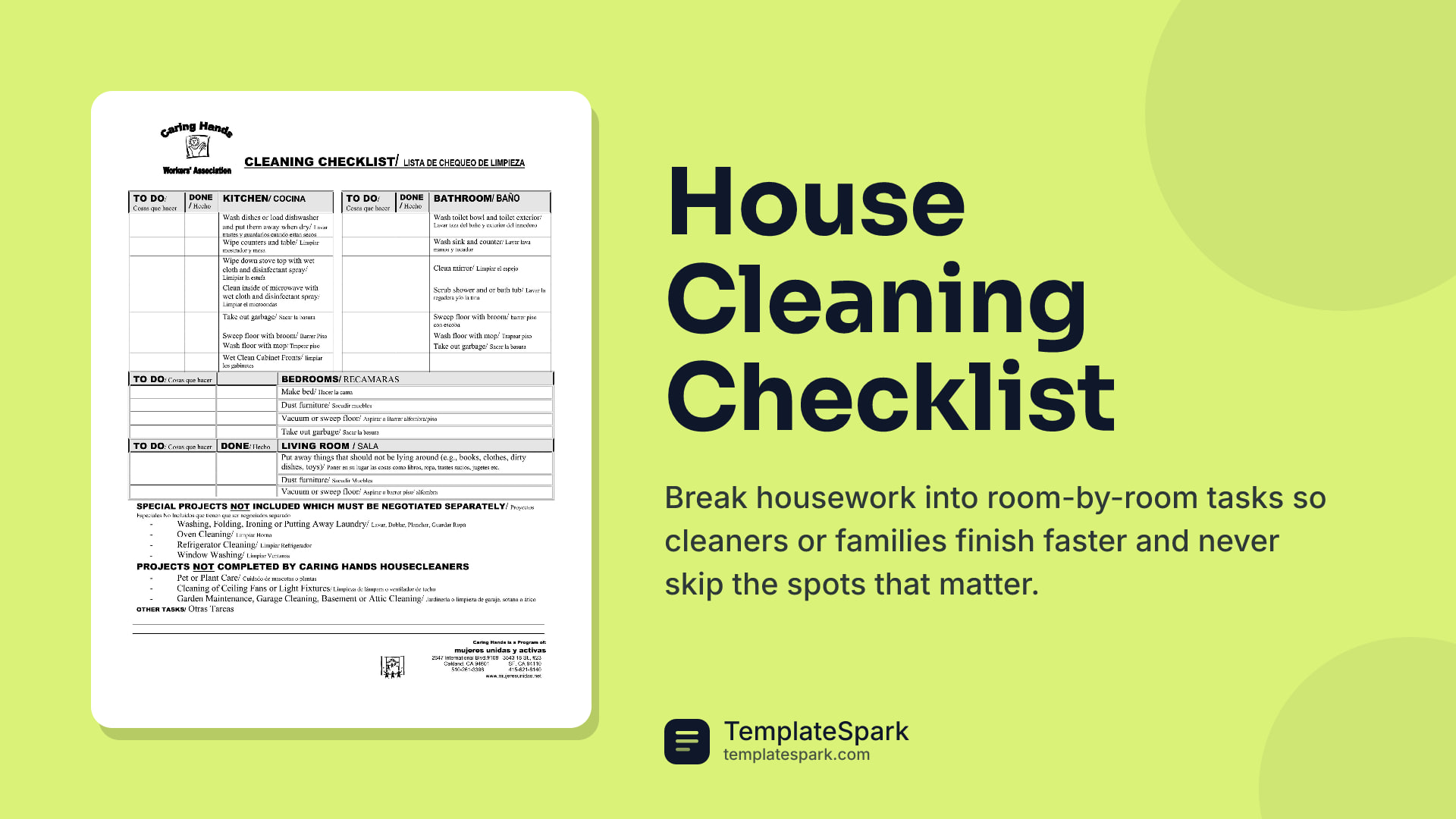 House Cleaning Checklist
