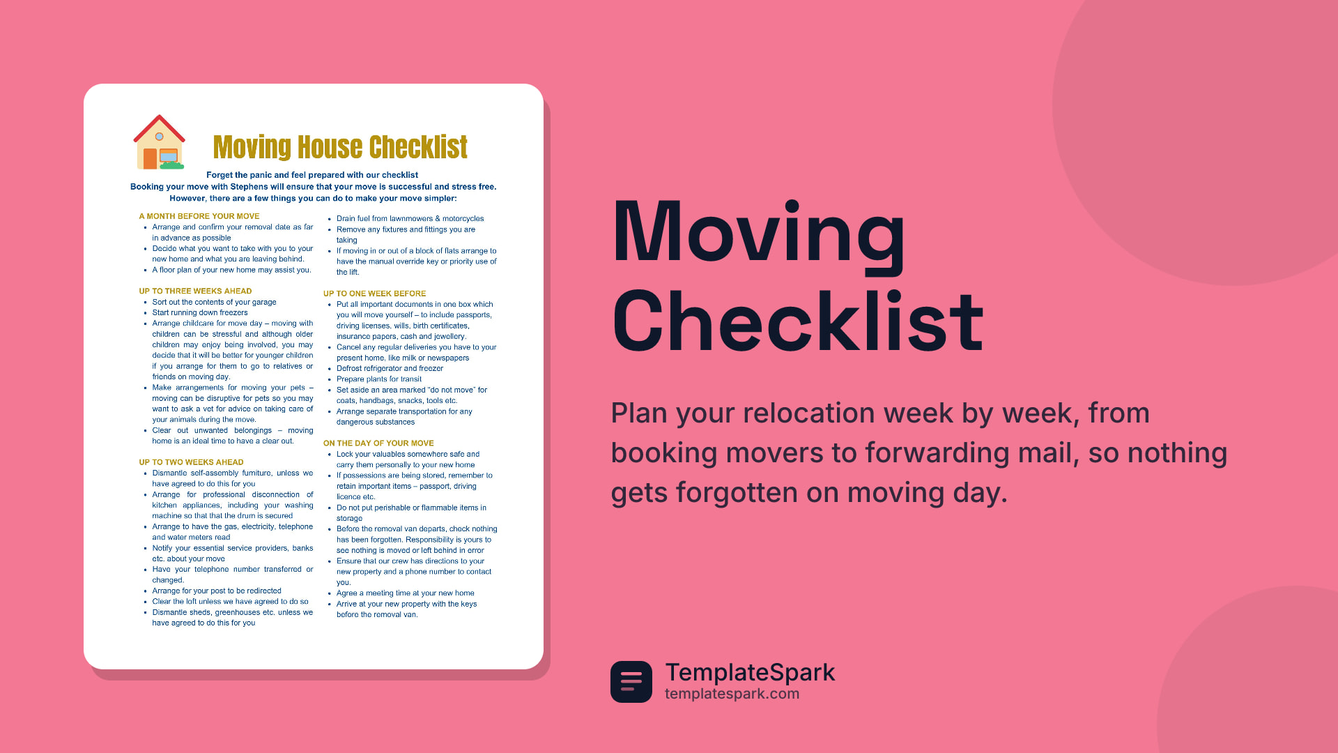 Moving Checklist