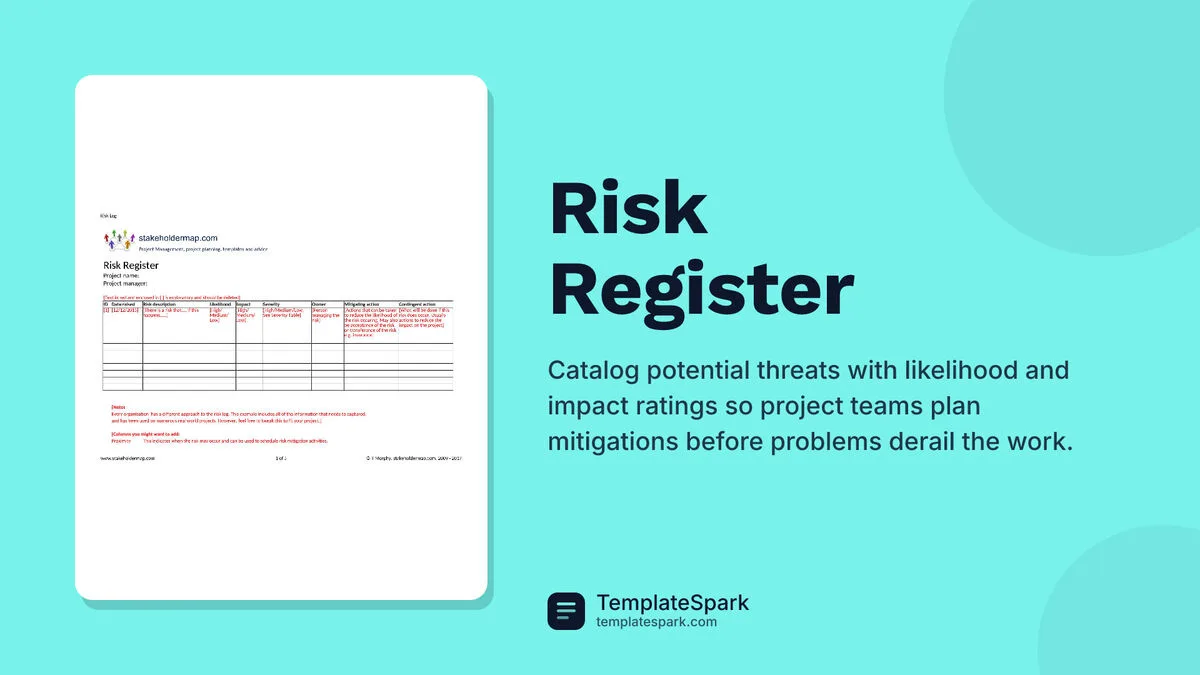 Risk Register Risk Register