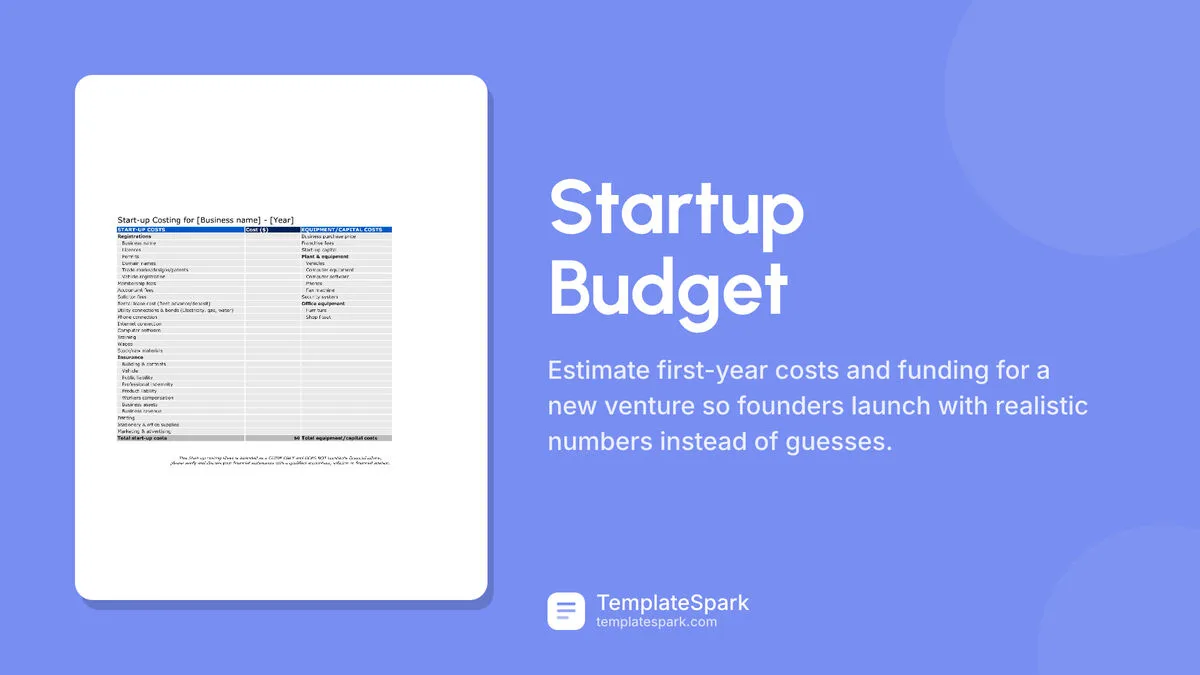 Startup Budget